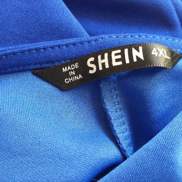 4XL(Best Fit 3X) SHEIN Cobalt Blue Cutout Dress - Picture 3 of 16